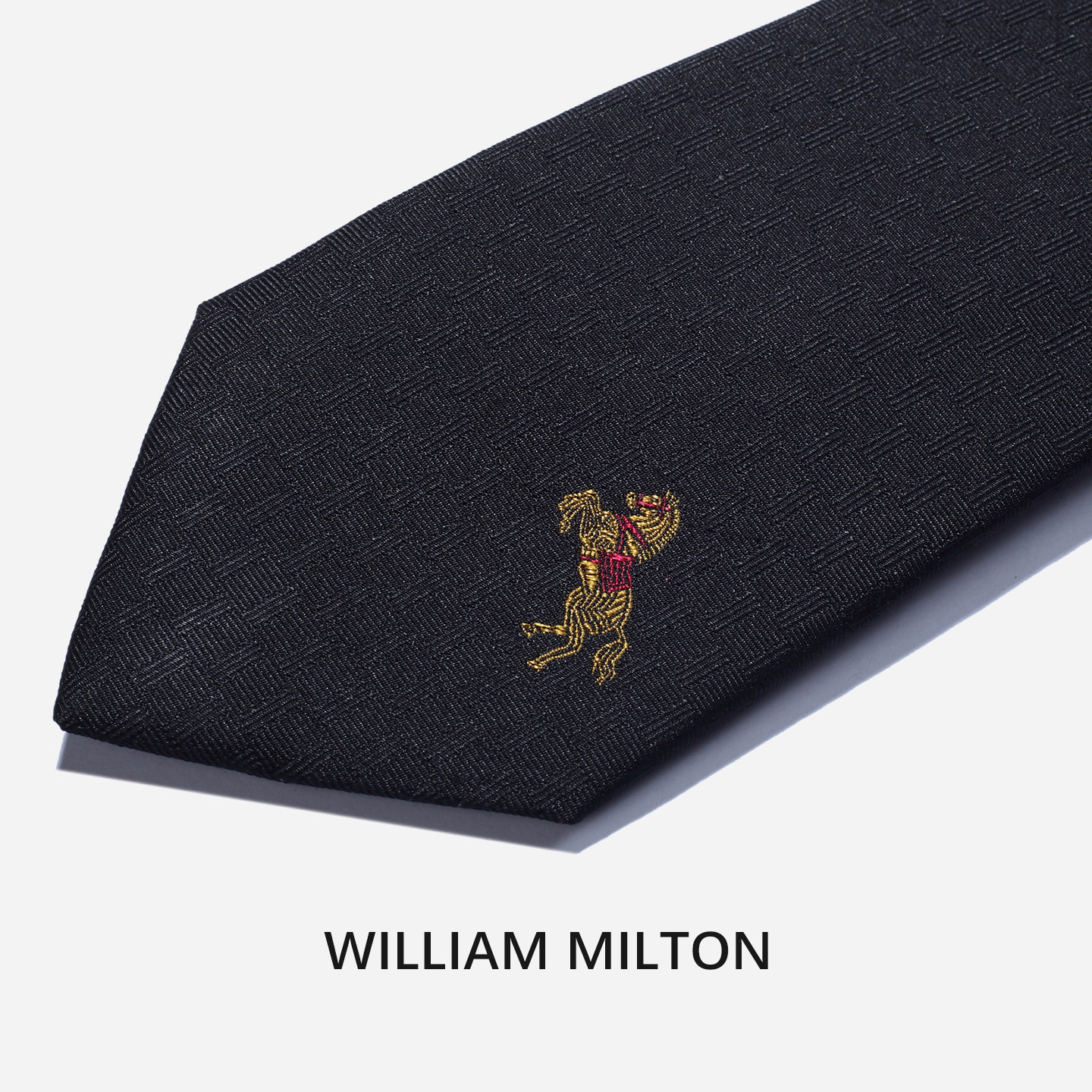 WILLIAM MILTON马到功成真丝刺绣领带男士高档拉链免打领带礼盒装,淘宝优惠券,粉丝福利购,淘宝优惠卷