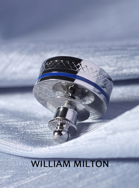 WILLIAMMILTON蓝珐琅陀飞轮胸针