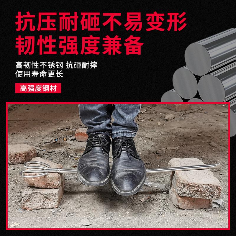 不锈钢火钳夹垃圾夹碳夹子捡垃圾钳家用老式加长厨房煤球烤钳大小