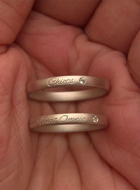 爱能战胜一切999纯银新款情侣款对戒活口礼物