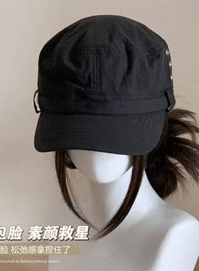 薄款复古平顶马术帽女秋季百搭