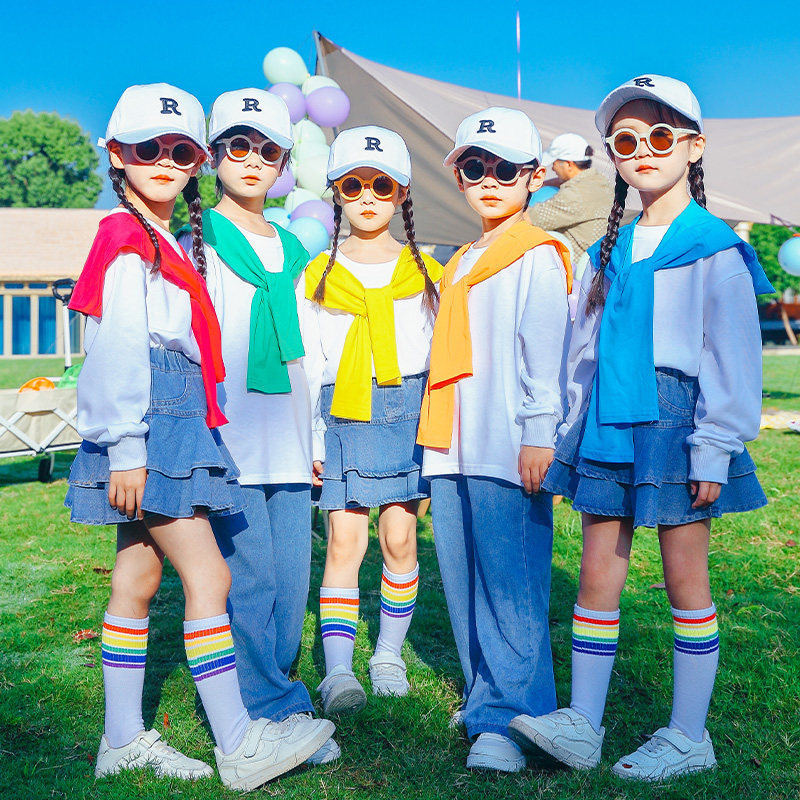 儿童合唱演出服朗诵小学生运动会开幕式服装团体班服幼儿园啦啦队,淘宝优惠券,粉丝福利购,淘宝优惠卷