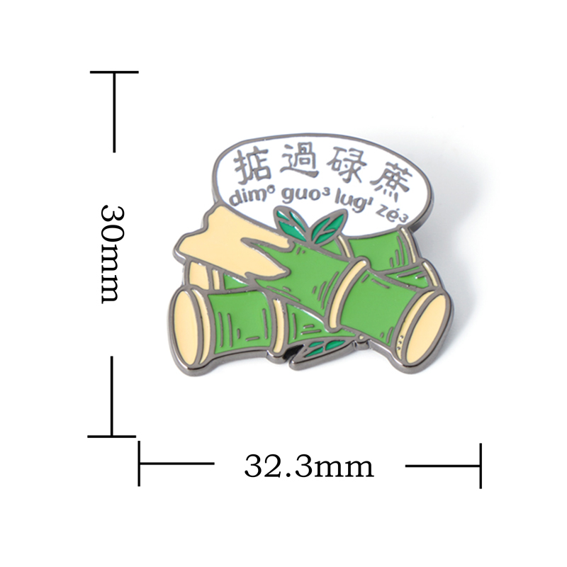 海洛迪香港粤语广东话掂过碌蔗徽章岭南白话个性刺马钉胸针配饰 - 图0