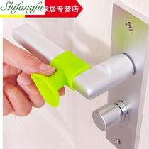 Sucker-type silicone gel-free door suction door suction door handle anti-bump door gear Creative phone bracket toilet top door