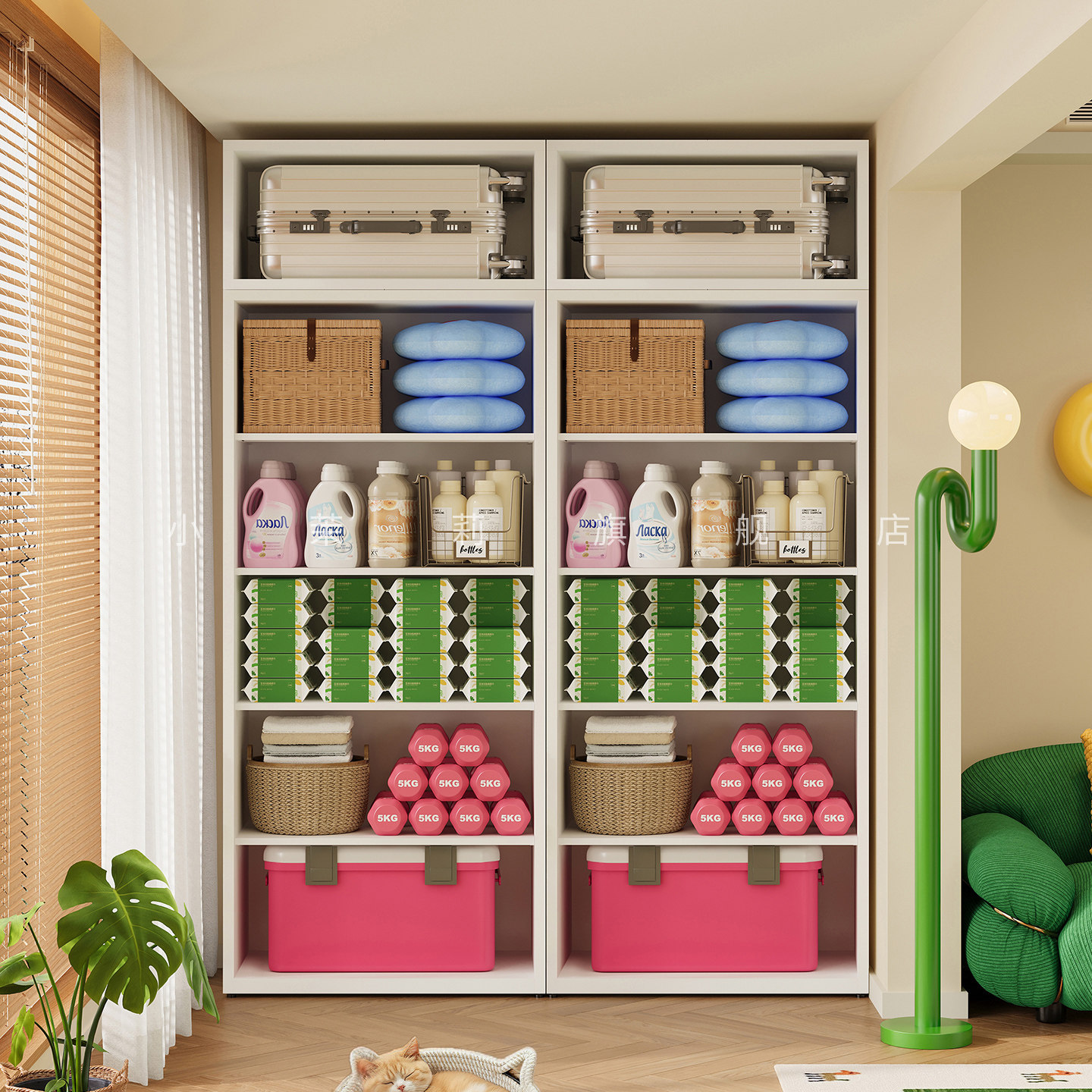 2.2米高350深储物柜防晒收纳柜多功能大容量多层置物架落地杂物柜,淘宝优惠券,粉丝福利购,淘宝优惠卷