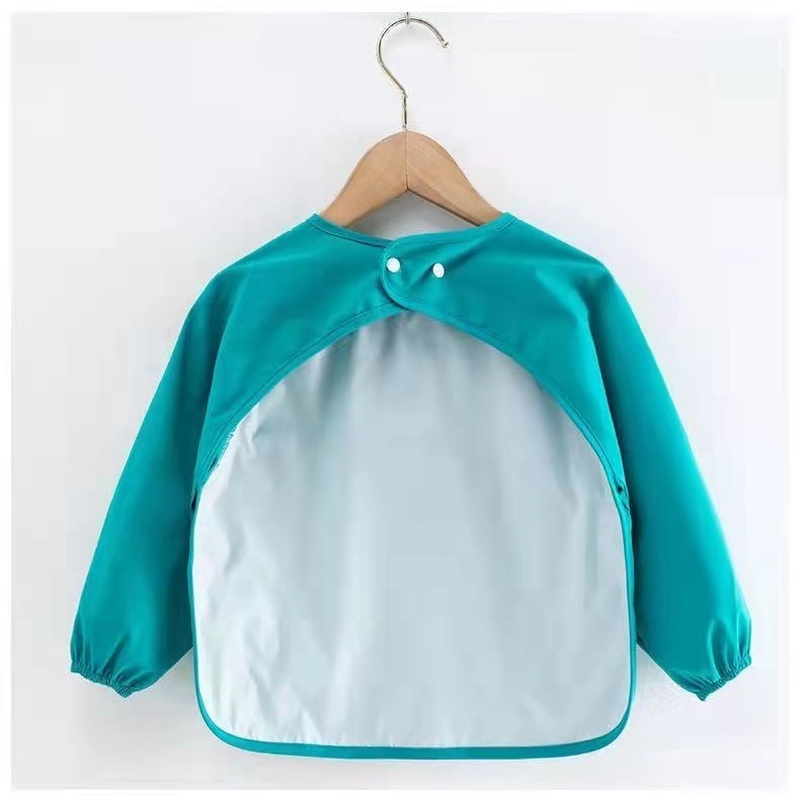 Children's smock autumn and winter long-sleeved kindergarten baby eating bib full body waterproof and dirt-proof 3-4-5 years old 0-2 babies
