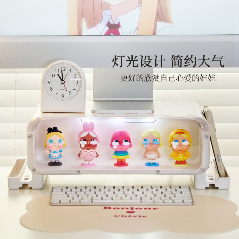 小号桌面显示器增高架盲盒手办收纳展示架透明置物架学生书桌办公,淘宝优惠券,粉丝福利购,淘宝优惠卷