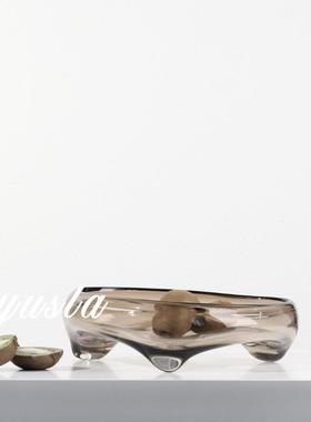 简约现代客厅茶几水果盘客厅吧台柜样板间别墅干果盆摆件软装饰品