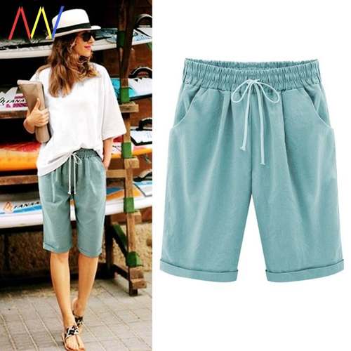 Women Summer clothes plus size fat big Shorts Short pants - 图0