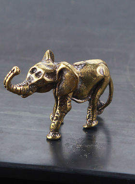 吉祥小号手把件实心铜