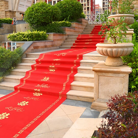 Roter Teppich, Einweg-Hochzeitsöffnung, Ladentür, verdickt, Einweihungsparty, Hochzeit, wasserdicht, rutschfest