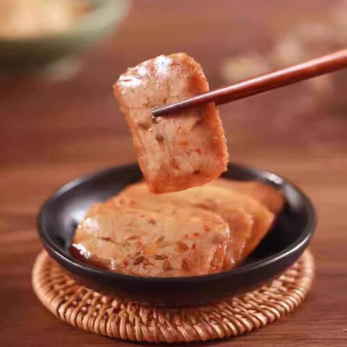 唐阿胜气泡豆干湖北恩施风味土特产豆干即食小吃零食508g包邮 - 图1
