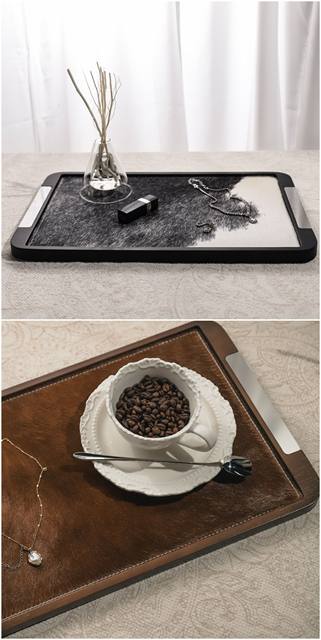 Metal solid wood horse tray ornament sample room