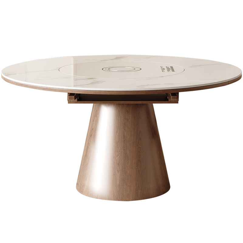 政府补贴座家智能岩板餐桌家用带转盘方圆两用实木新型可折叠饭桌,淘宝优惠券,粉丝福利购,淘宝优惠卷