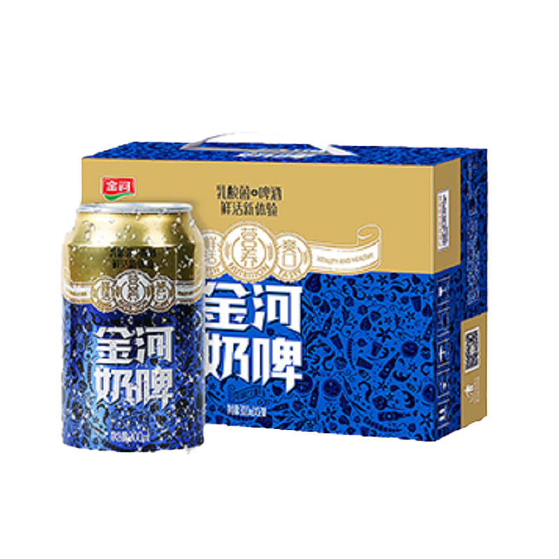 宁夏金河奶啤乳酸菌啤酒牛奶饮品300ml*6罐瓶装奶啤非啤酒酸奶 - 图2