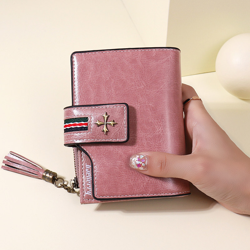 宝瑞芙女短款小众设计折叠零钱包 宝瑞芙钱包