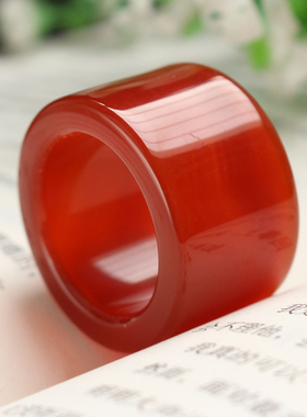 玛瑙玉扳指大拇指指环绿玉髓指环