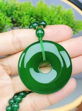 高档帝王绿色玉石玉髓平