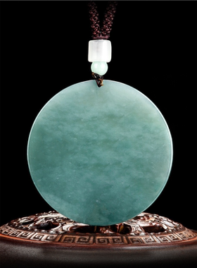 A货翡翠蓝水影雕佛像观音