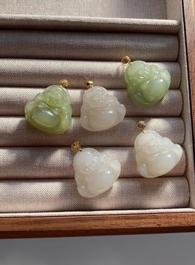 和田玉佛公吊坠大肚弥勒18