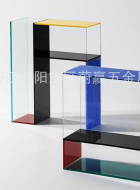 亚克力MOMA纽约艺术馆有机玻璃创意花瓶ins风蒙德里安花瓶