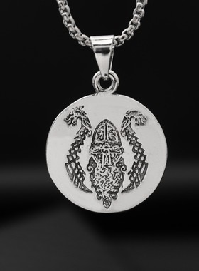 美式复古维京海盗船项链钛钢项链个性男士时尚霸气吊坠朋克配饰