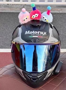 2个【包邮价】可爱摩托车摆件头盔小配件女生电动电瓶车