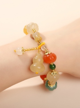 金丝玉南瓜竹节手串手链南瓜吊坠