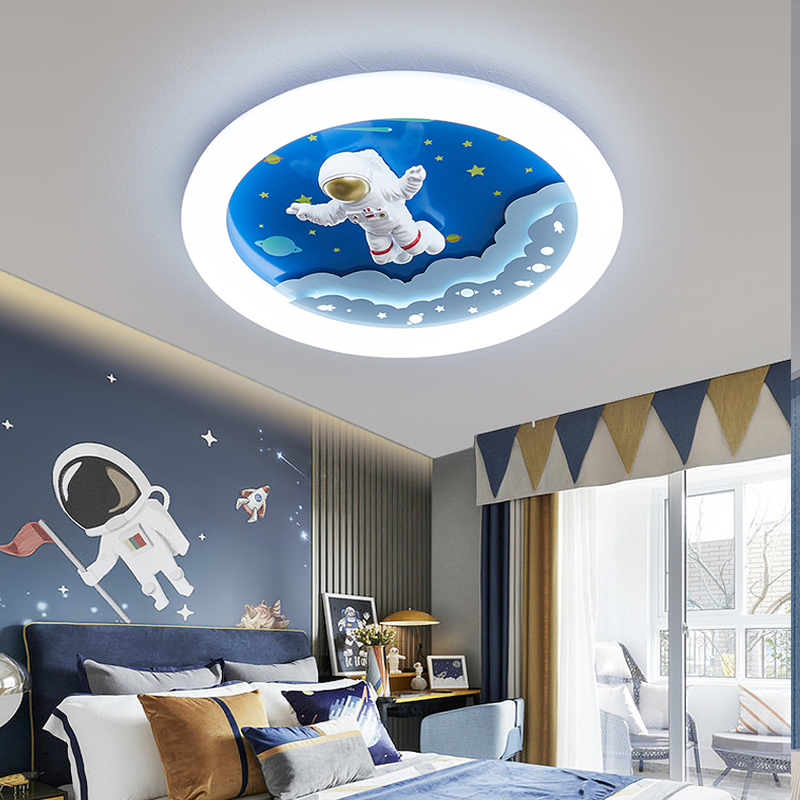 儿童房灯护眼卧室灯男孩创意宇航员女孩公主简约卡通吸顶灯具,淘宝优惠券,粉丝福利购,淘宝优惠卷