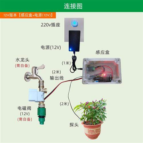 土壤湿度传感器自动浇花感应放水鱼缸补水器水池关闭阀水位控制器,淘宝优惠券,粉丝福利购,淘宝优惠卷