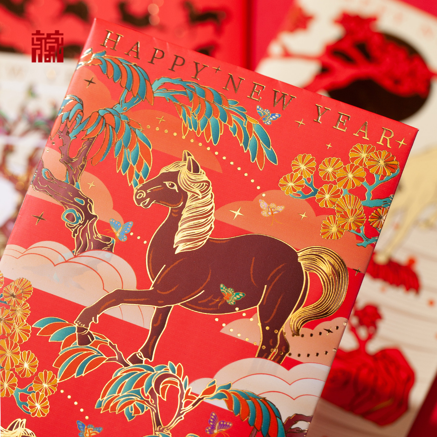 广东省博物馆新年年红色福字礼盒装马年通用新年春节创意礼品套装