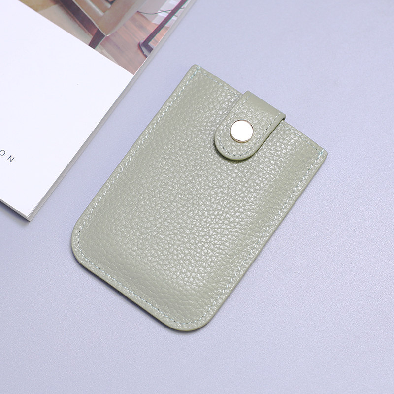 防盗刷卡包女小巧超薄迷你新款轻薄设计真皮卡套卡片套卡夹 - 图3