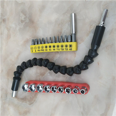 三角钻头麻花钻十字一字内六角批头89套筒万向软轴螺丝刀电钻配件 - 图0