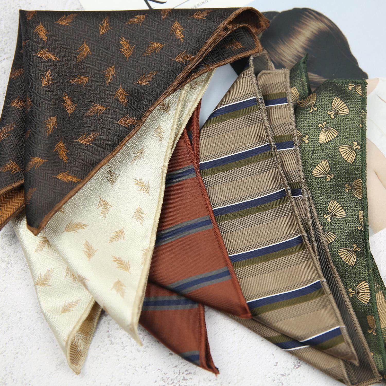 男士小方巾西装口袋巾 礼服胸巾复古商务西服咖色酒红藏青羽毛,淘宝优惠券,粉丝福利购,淘宝优惠卷