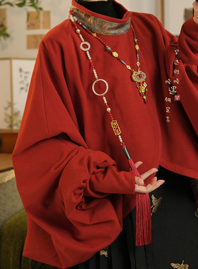 红色璎珞流苏项链民族风配饰