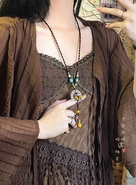 陶瓷编绳项链新中式民族风