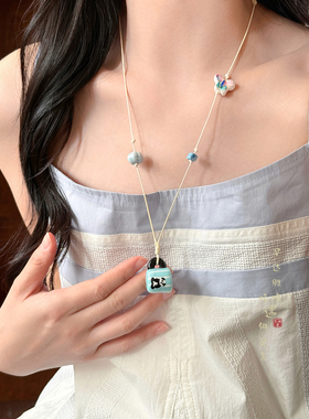 陶瓷水杯吊坠项链多巴胺配饰