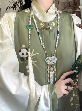 璎珞串珠背云流苏项链新中式国风