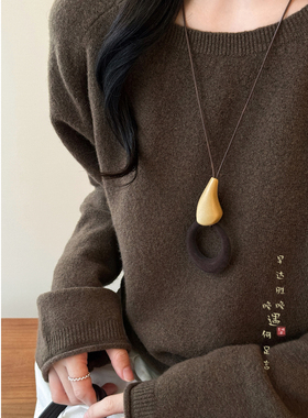 不规则几何项链复古高级感