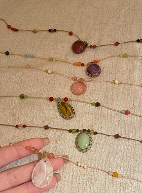 手工编织串珠项链复古民族风