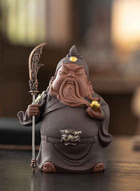 三国人物武圣关羽摆件陶瓷关公