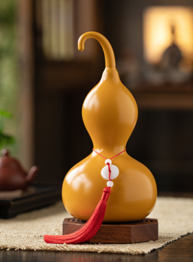 福禄大号陶瓷五行葫芦摆件五色