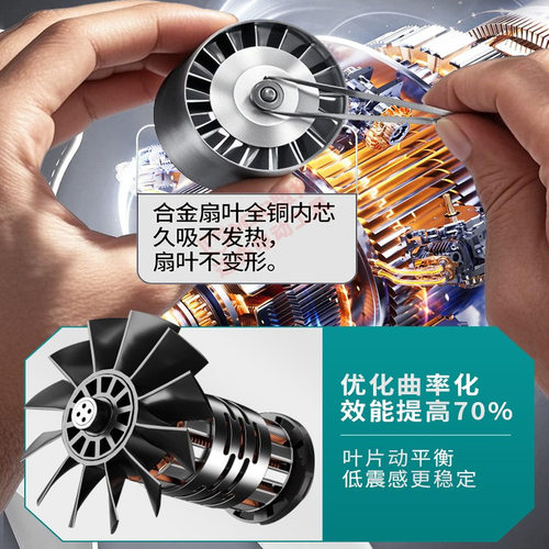 16V无刷高速吹风机锂电暴力风扇涵道鼓风机强力吹灰机迷你暴风机 - 图3