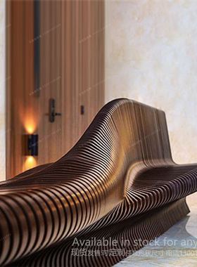 商场美陈艺术座椅 多人组合休闲公共休息区排队等候异形切片椅子