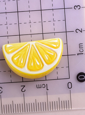 仿真橘子皮柠檬片水果配件批发手工diy 发饰手机壳洞洞鞋耳机壳