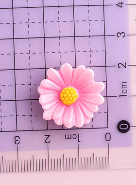 奶油马卡龙菊花树脂配件彩色雏菊发夹手机壳文具收纳盒配饰材料