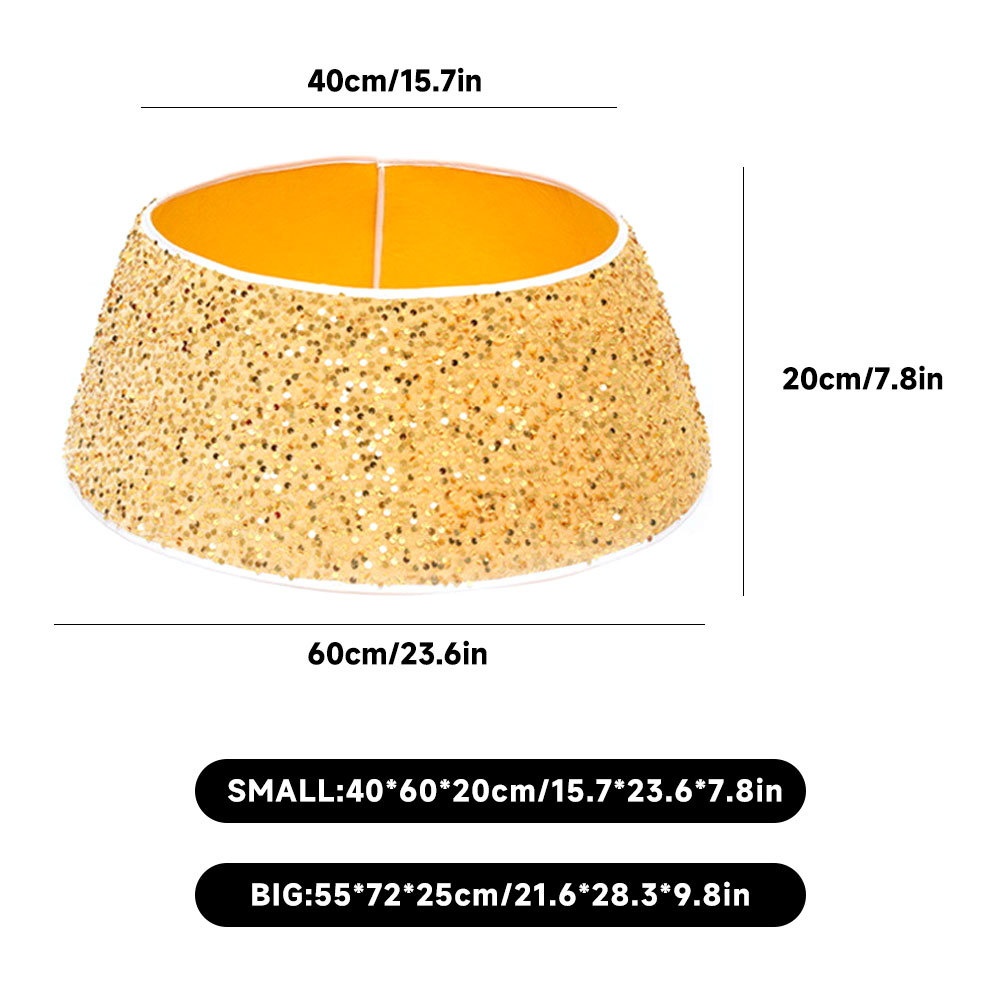 跨境圣诞树围树裙立体圆形毛绒树围栏场景布置装饰品圣诞树底座 - 图1