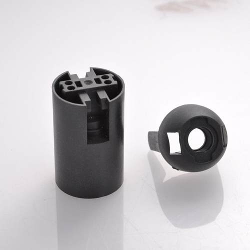 现货E14塑料卡式光身灯头灯座欧规螺口CE认证台灯配件灯头 - 图1