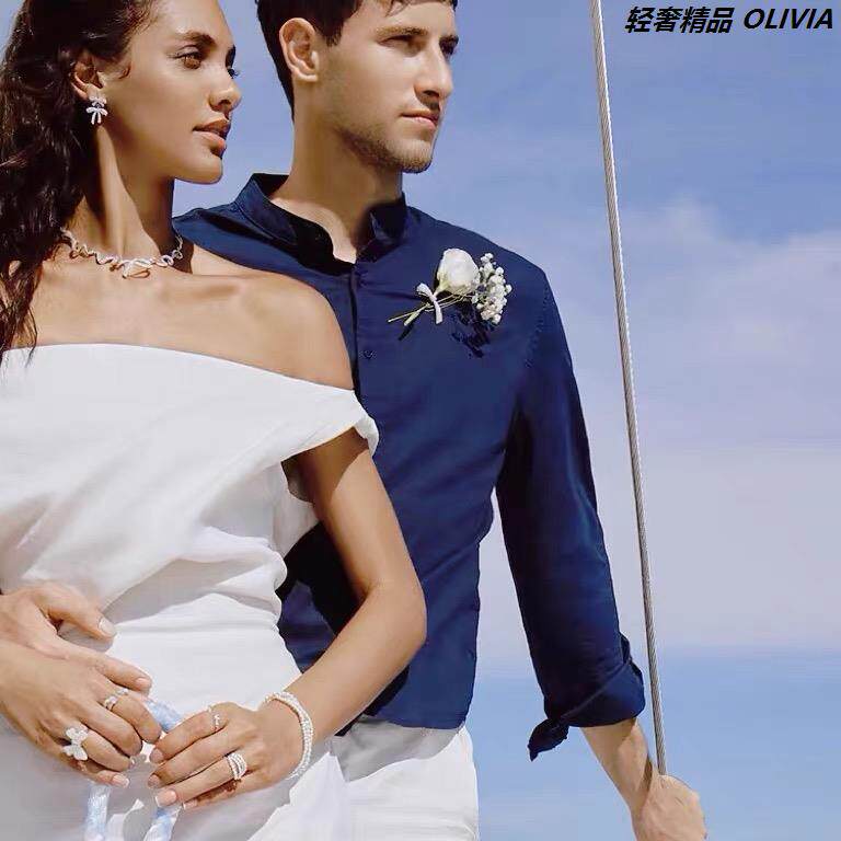 何方hefang珠宝双层蝴蝶结耳环轻奢优雅高级感璀璨飘带项链礼物银,淘宝优惠券,粉丝福利购,淘宝优惠卷