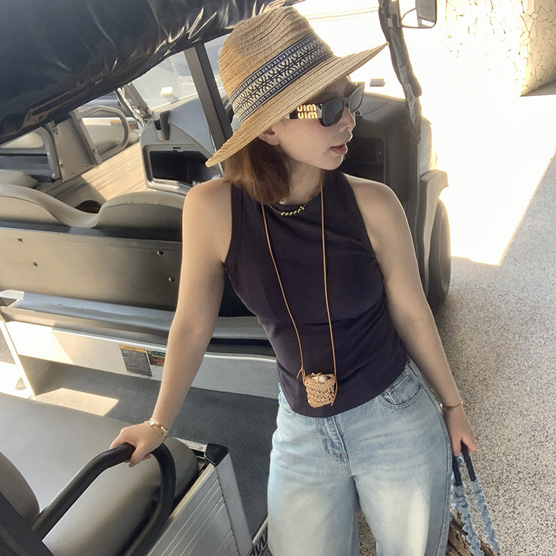 333sss工字针织吊带背心女夏外穿圆领弹力修身坎肩无袖上衣,淘宝优惠券,粉丝福利购,淘宝优惠卷